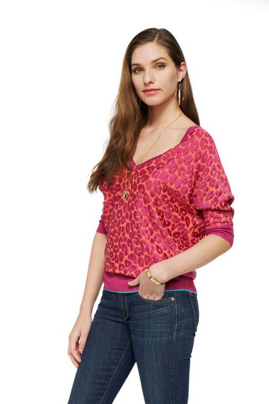 Juicy Couture Leopard Frame Tee Red